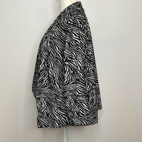 Notations Suit jacket.  Animal Print. Zebra print.  Size Large. - Picture 2 of 7